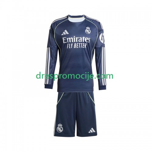 Real Madrid Dres Dječji Gostujući 2025/2026 Dugim Rukavima Real Madrid Dres Dječji Gostujući 2025/2026 Dugim Rukavima